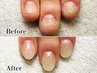 ウォーターネイルケア＋自爪みたいな自爪風長さ出しスカルプ☆￥14000