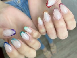 カラフル☆ラメフレンチ