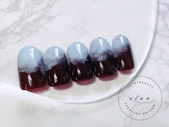 ボルドー×ブルー