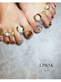 秋ネイル×埋めつくし