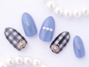 エトワール 中川中島店(Etoile)/ギンガムチェックネイル