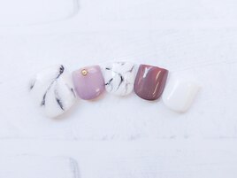 フット　大理石ネイル