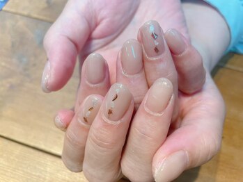 アトリエ ツメ(atelier TsuMe)/ヌーディーネイル//秋ネイル