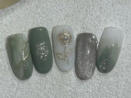 ミラー＊ニュアンスネイル