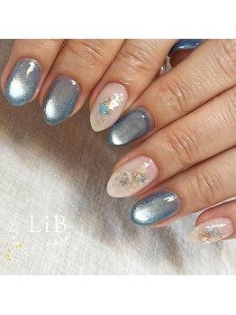 ラグーン♪夏のマグネットネイル