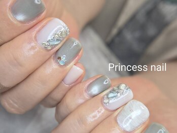プリンセスネイル(Princess nail)/水光マグ×砂ニュアンス10800
