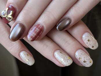 イト 藤崎店(ito)/チェック柄ネイル♪