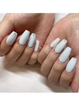 春ネイル/シンプル