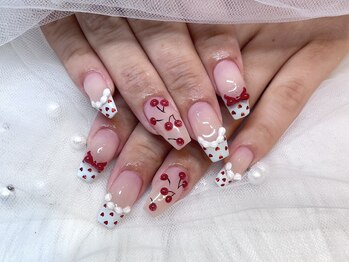 モカ 京橋(moca)/【Ayano】さくらんぼネイル