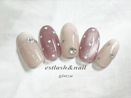 グラデハートドットネイル