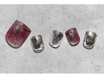 ネイルデコ(nail DECO)/フット 定額 大人ニュアンス