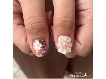 キュアバイアニーアンドジーノ(Qa by Annie&Gino)/和柄ネイル