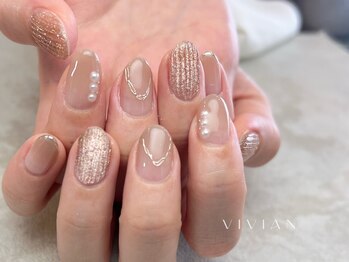 ヴィヴィアン ネイル(Vivian nail)/上品バカラ パール
