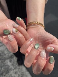 ニュアンス　ショートネイル