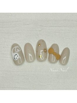 ナナネイル(Nana.Nail)/リボン×ハロウィンネイル