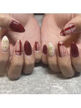 イロ(iro)/チェック♪ボルドー♪リボン