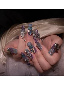 JMネイルスタジオ 千葉中央店(JM Nail studio)の写真/【SNS大人気★持ち込み90分】パーツ・ストーン・ホロつけ放題￥8980！わがままデザイン大歓迎♪