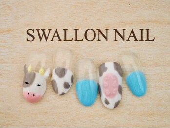 スワロンネイル(SWALLON NAIL)/2021年干支ネイル♪