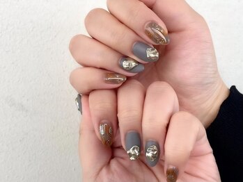 クレモアネイル 池袋西口店(CLEMORE NAIL)/マット×ブラウンニュアンス