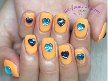 アン ジョーヌドラゴ/【自爪ネイル】派手ハートネイル