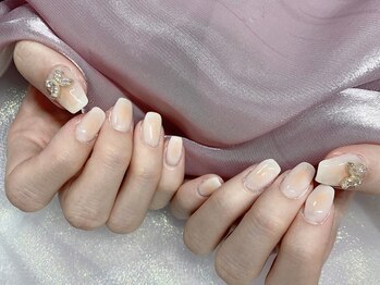 モルフォネイル(Morpho nail)/#大理石ネイル#ニュアンスネイル