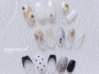 たゆ ネイル(たゆnail)の写真/月替わり16種類♪【パラジェル定額デザイン(art4本)¥9900】ウォーターケア付き◎持ちの良さも人気の秘訣！
