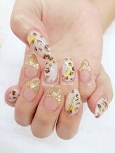 ネイリシャス(NAILICIOUS)/ナチュラルレオパードネイル