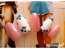 ネイル―ジュ 札幌大通店(nairouge*)/レトロな小花柄ネイル♪