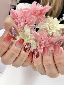 ディーネイル 京橋(D-nail)/立和名/cool系!フラワーネイル