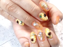 向日葵ネイル