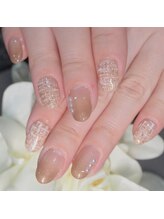 ネイルサロン イツキ(itsuki)/上品ブラウンツイード{6本art}