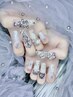 jrネイリスト限定☆長さだし【パーツ・アート６本つけ放題】¥12000