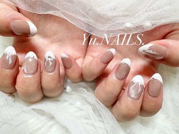 ユーネイルズ 恵比寿(Yu.NAILS.)/リボン◎マグネットフレンチ