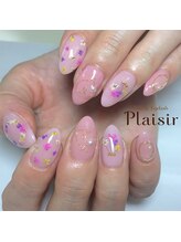 プレジール(Plaisir)/ピンク系フラワーネイル♪