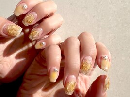 ミラーフラワーネイル