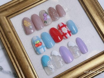 ネイル ファンシーファング(nail_fancy_fang)の写真/シンプルでも他と違う、上品＆可愛いデザイン◎季節に合わせて変わる彩りで手元華やか"定額ネイル¥6800～"