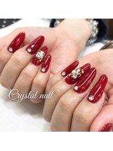 クリスタルネイル ゆめタウン博多店(CRYSTAL NAIL)/レッドワンカラーネイル