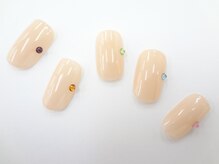 ネイルサロン クイール 小山店(NAIL SALON QUILL)/ワンカラー×ストーン