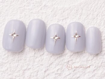 ネイルメゾン 新宿店(NAIL MAISON)/キラキラ星韓国シンプル¥6800