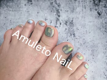 アムレート ネイル 蕨(Amuleto NaiL)/フットネイル：オーロラ