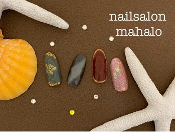 マハロ(mahalo)/宝石ネイル♪