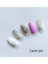 アイラッシュグラム(Eyelash glam)/手書きジュエリーネイル