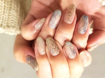 ケー フレーバー ネイル(K flavor nail)の写真/アートデザインが得意なオーナーによるマンツーマン施術◎【定額トレンドデザインコース￥6980】