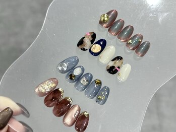 オーキッド バイ ビューティー(OrchiD.by BEAUTY)の写真/初回来店時オフ無料！爪に優しいパラジェル使用★色変え、配置換えOKな定額nailを多数ご用意♪