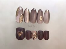 ネイル ドゥ 岡山駅前店(Nail Doux)/ブラウンマグネットネイル