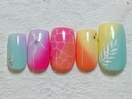 カラフルニュアンスネイル