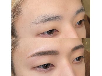 シン(.syn.)/自己処理眉毛から細め平行眉毛へ