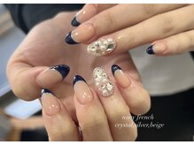 リン 恵比寿(RiN.)/ネイビーフレンチ　chinami