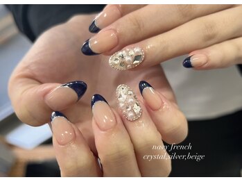 リン 恵比寿(RiN.)/ネイビーフレンチ chinami