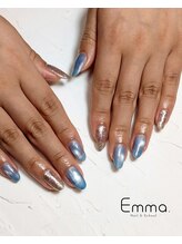 エマ(Emma)/ガラスマグ.ギャリッターネイル